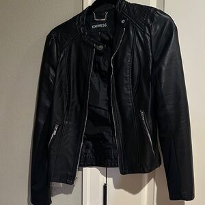Express Women's Black Leather Jacket